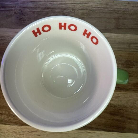 Wondershop Ho Ho Ho Black Santa Mrs. Claus Green Christmas Holiday Mug Whimsical - Picture 6 of 7